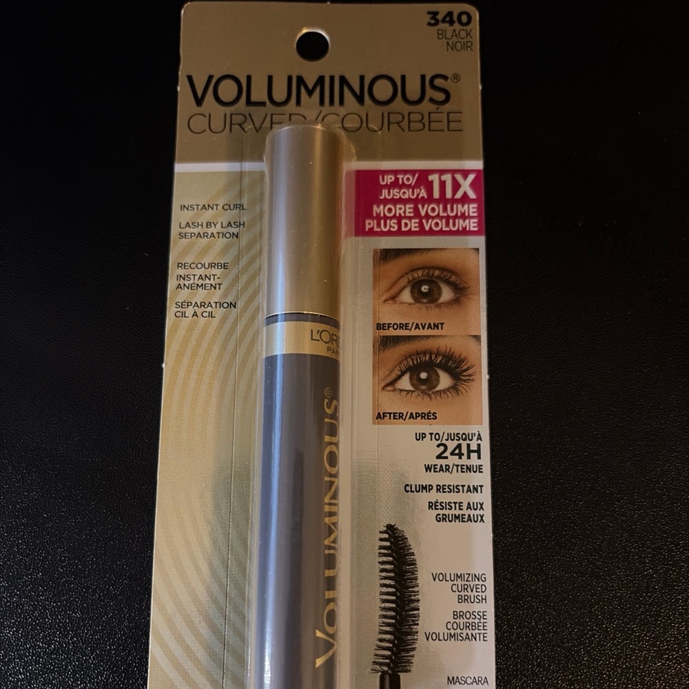 L'Oreal Paris Voluminous Curved Washable Mascara, Black 340, 0.28 fl oz